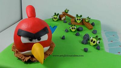 "One" Angry Birds Cake - Cake by iriene wang