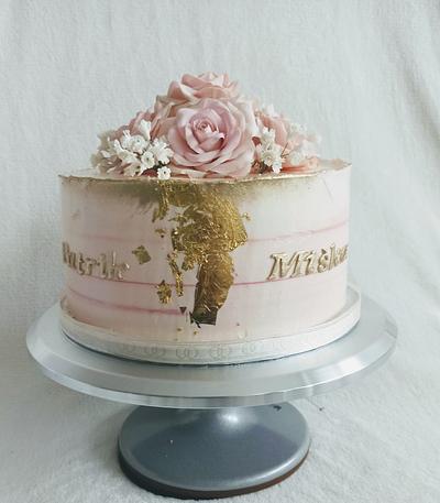 Pink and gold - Cake by Anka