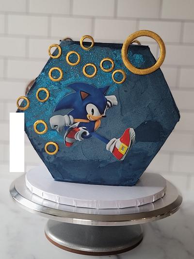 Sonic vs Shadow Cake - Cake by Tee Tee's Sweets