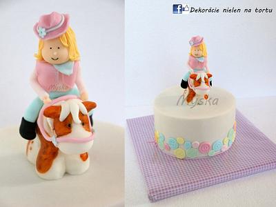 Girl loving horses - Cake by Myska