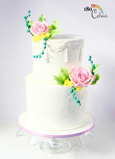 White on White Beauty - Cake by Joonie Tan