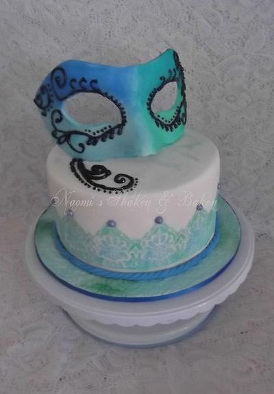 Masked Blues & Greens - Cake by Naomi's Shaken & Baken