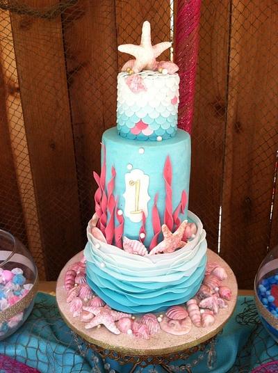 Ava's Under The Sea 1st Birthday - Cake by colie