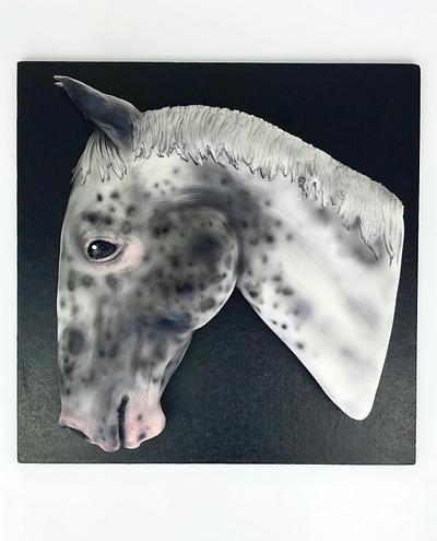 3D Horse head cake - Cake by Gina Molyneux
