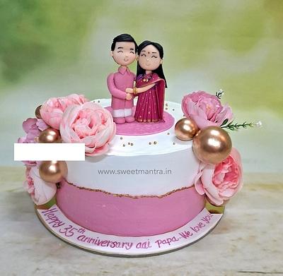35th Anniversary cake for parents - Cake by Sweet Mantra Homemade Customized Cakes Pune