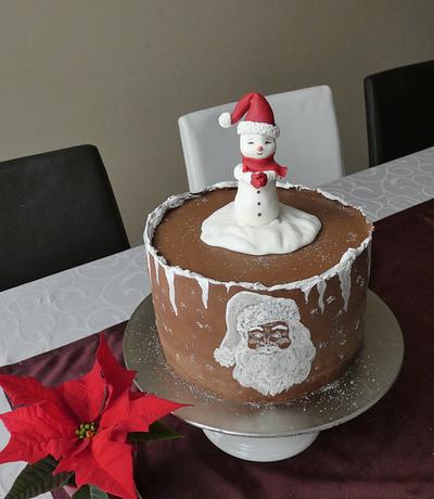 Christmas cake 🎅 - Cake by Olina Wolfs