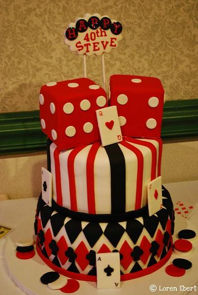Casino 40th Birthday Cake! - Cake by Loren Ebert