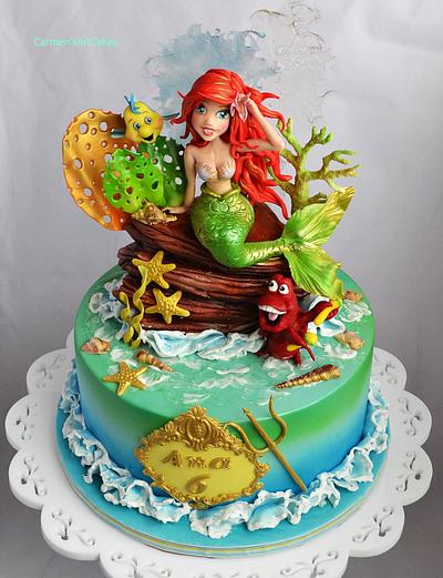 Ariel and the Waterworld - Cake by Carmen Iordache