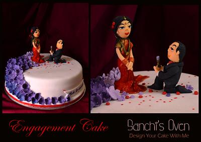 Engagement Cake  - Cake by Sanchita Nath Shasmal