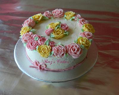 Floral Buttercream  - Cake by RazsCakes