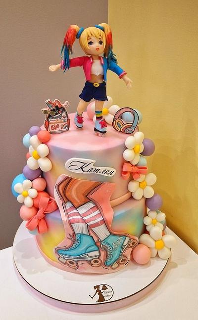 Girl with roller skates - Cake by Nora Yoncheva
