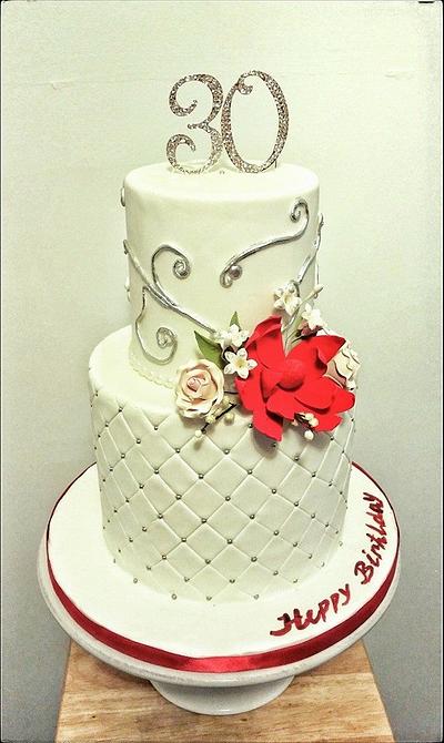 30th Birthday Cake  - Cake by Danijela Lilchickcupcakes