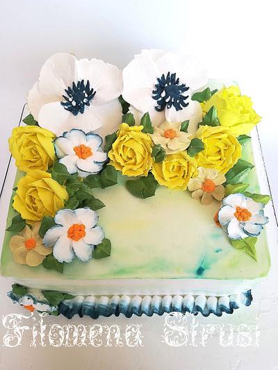 Flower cake di panna ☺️ - Cake by Filomena