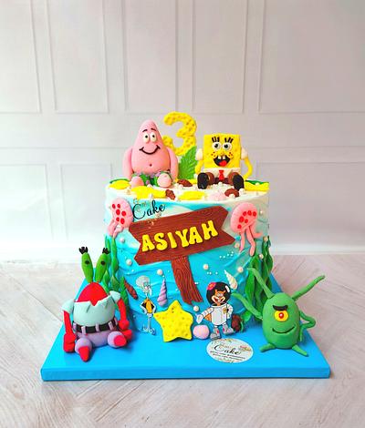 SpongeBob cake  - Cake by emycakesdamnhor