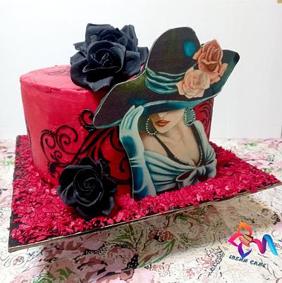 A lady in red - Cake by Irena Ivanova 