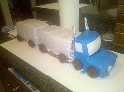 Semi truck - Cake by Tami