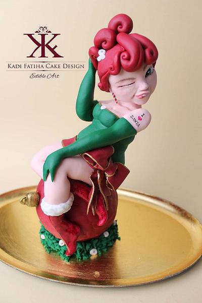 Naughty Mrs Santa!  - Cake by Fatiha Kadi