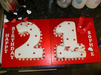 21st birthday cake - Cake by Jodie Innes
