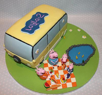 Peppa Pig's Holiday and picnic with the family - Campervan - Cake by Cake Creations By Hannah