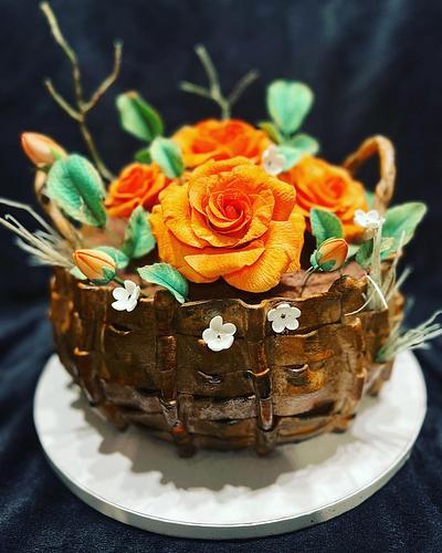 Košík ruží - Cake by Sona617