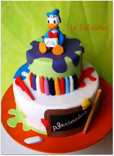 donald duck at school - Cake by LeDeliziose