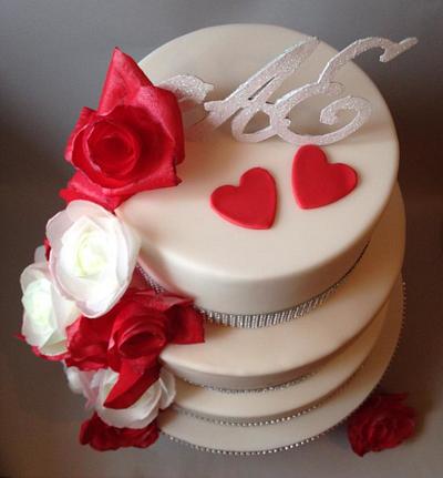 St. Valentine's Wedding Cake - Cake by Tamara Pescarollo - Sugar HeArt