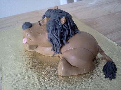 Lion cake topper - Cake by Cakelady10