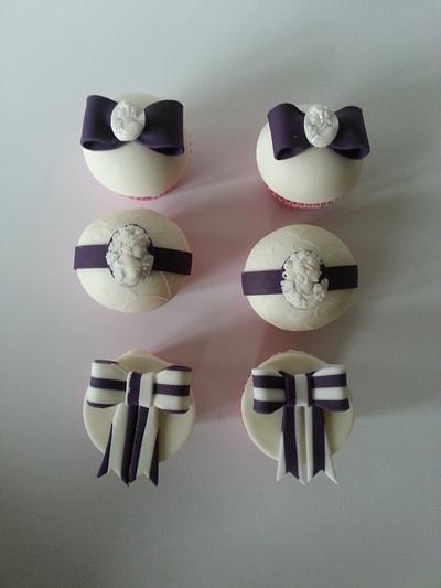 purple and cream - Cake by lesley hawkins