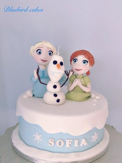 Do you want to build a snowman ?  - Cake by Zoe Smith Bluebird-cakes