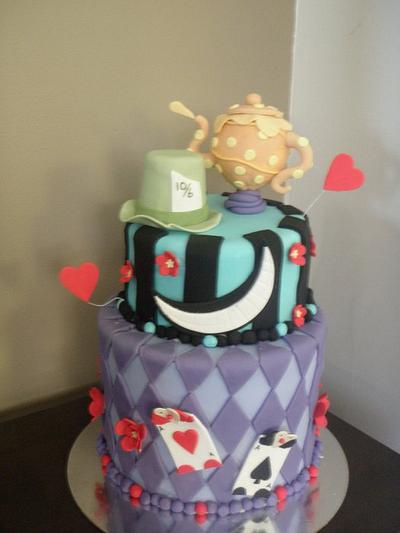 Alice in Wonderland themed 21st Cake - Cake by Jayteresa