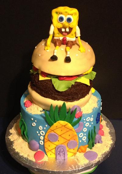 Sponge Bob Cake  - Cake by Tracy's Custom Cakery LLC