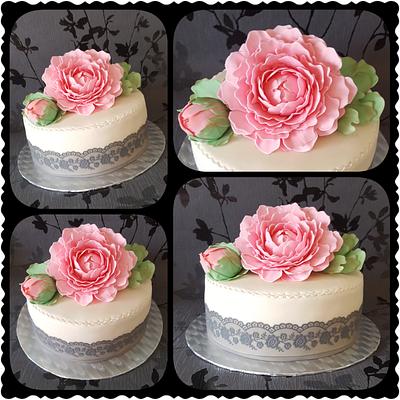Peony Rose cake - Cake by Gaabykuh