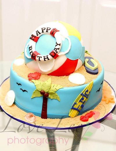 Beach Ball Cake - Cake by Kimberly Cerimele