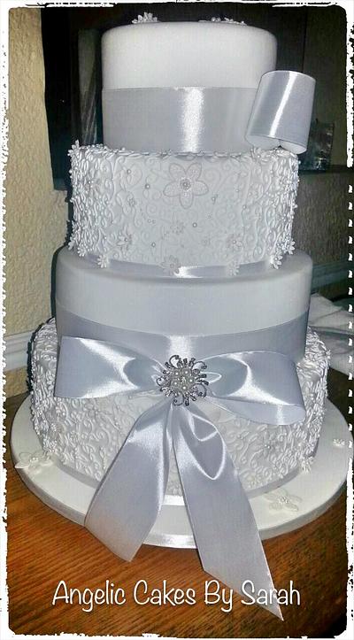 Lace wedding Cake - Cake by Angelic Cakes By Sarah