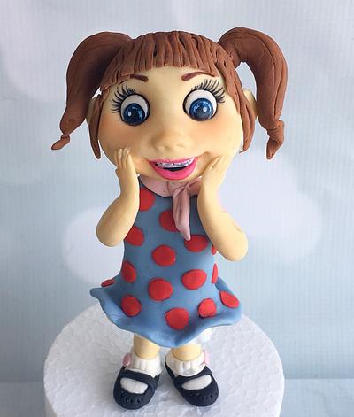 Little girl with braces  - Cake by Savyscakes