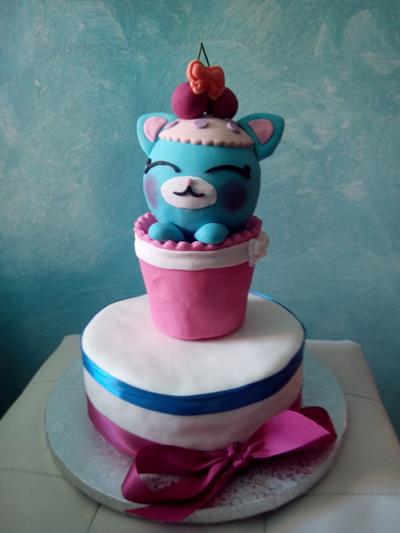 Blue kitty - Cake by La Mimmi