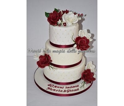40 wedding anniversary cake - Cake by Daria Albanese