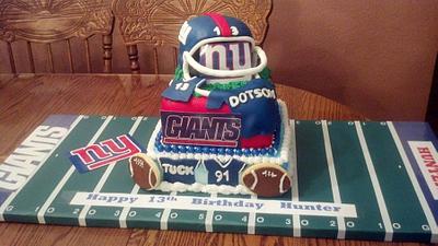 NY Giants - Cake by Sherry's Sweet Shop