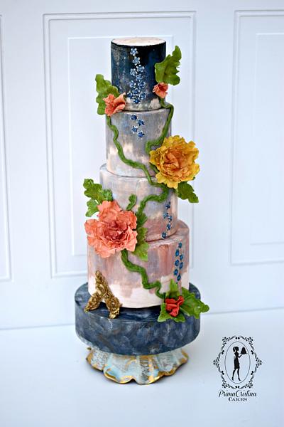 Italian Majolica Inspired for Around the World in Sugar Weddings Collaboration - Cake by PrimaCristina