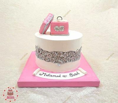 Engagement cake - Cake by Sara Hossam