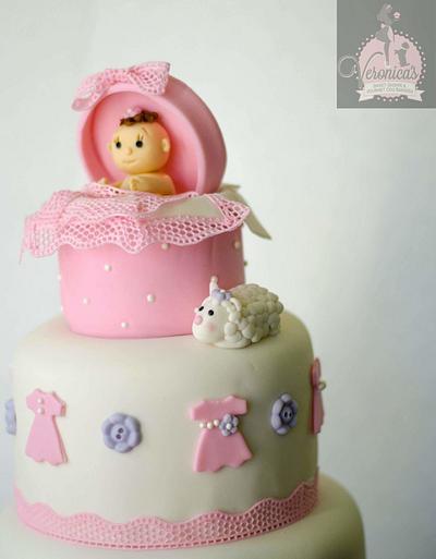 Dresses & Lace Baby Shower Cake - Cake by Veronica Matteson