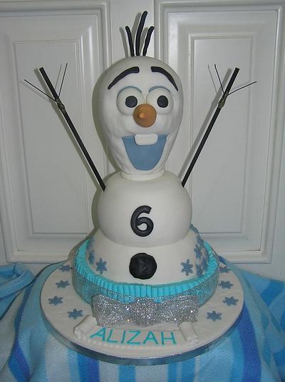Olaf the Snowman Birthday Cake - Cake by Barbora Cakes