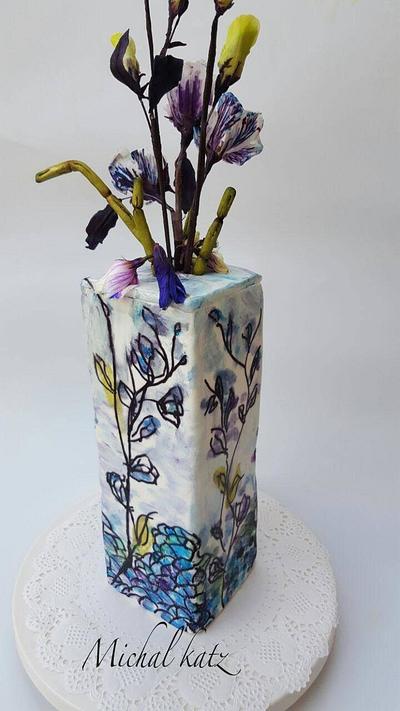 suger flower topper - Cake by michal katz