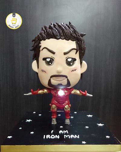 Iron Man Chibi - Cake by Midnight Kakery