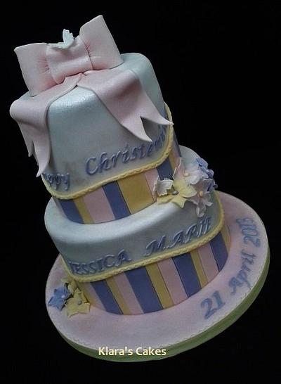 Baby Girl - Christening  - Cake by Klaras Cakes