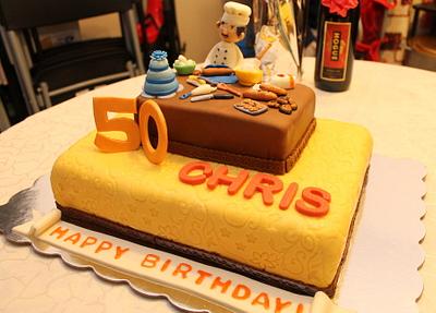 50th birthday cake for a person who loves baking and decorating cakes. - Cake by Bodini Herath