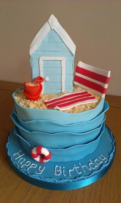 Beach Hut cake - Cake by Moore Than Cakes