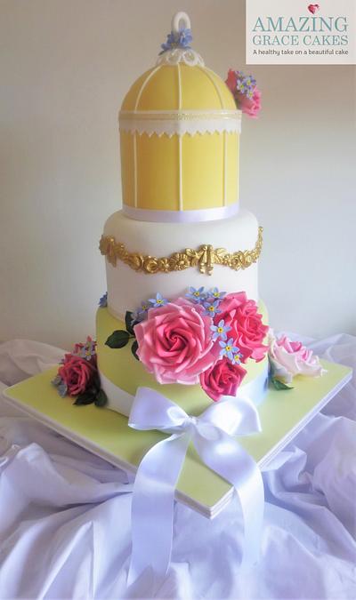 Summertime Birdcage Wedding Cake - Cake by Amazing Grace Cakes