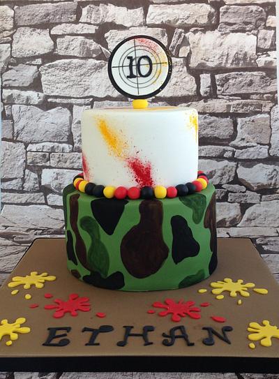 Paintball themed cake - Cake by Cupcake-Heaven
