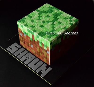 Minecraft dirt block - Cake by Oven 180 Degrees
